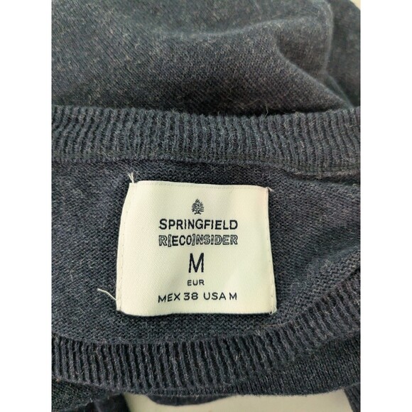 SPRINGFIELD reimagined men’s Crew Neck sweater wool linen blend medium - Picture 6 of 6